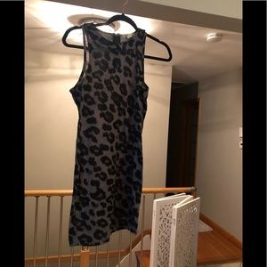 Derek heart animal print mini dress